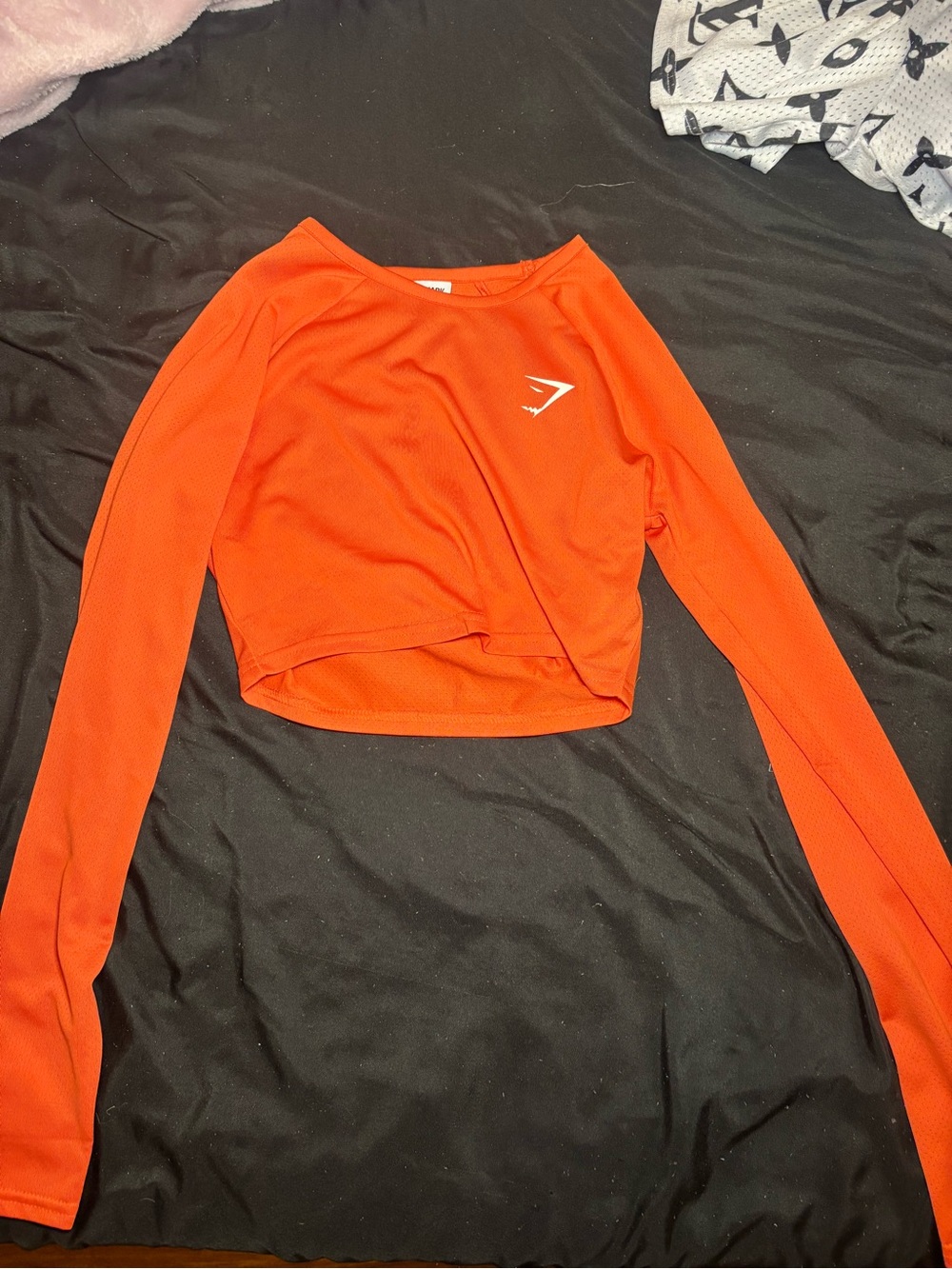 Gymshark Bright Orange Long-Sleeve Crop Top
